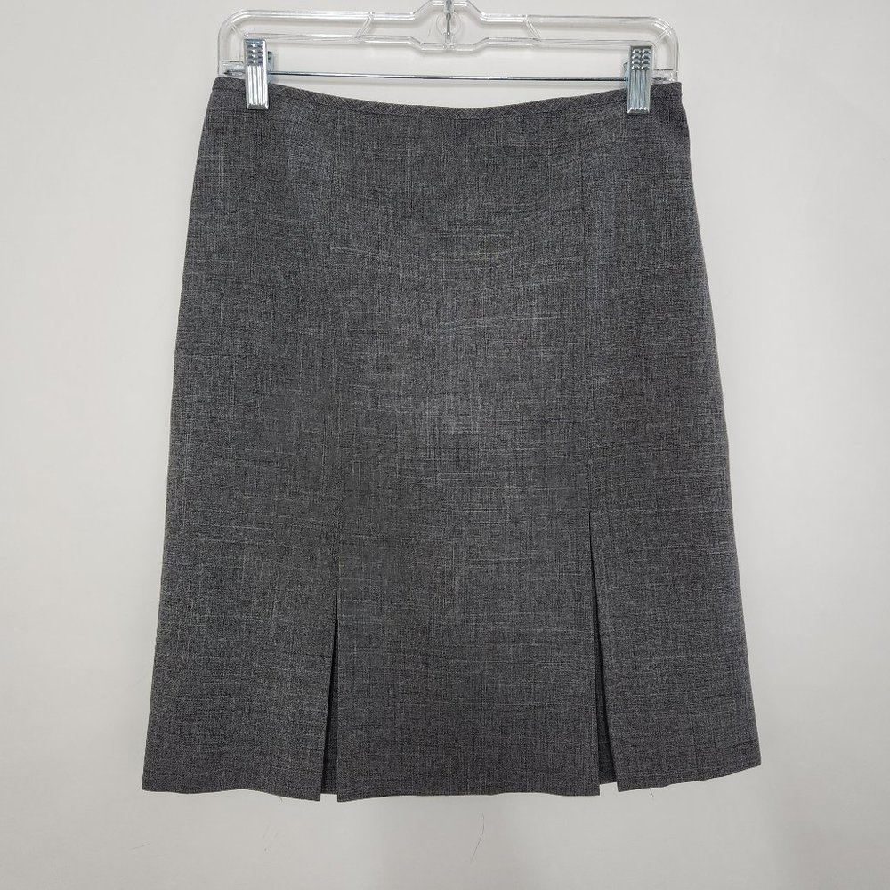 A Byer Pleated Skirt Gray 9 Above Knee Back Zip